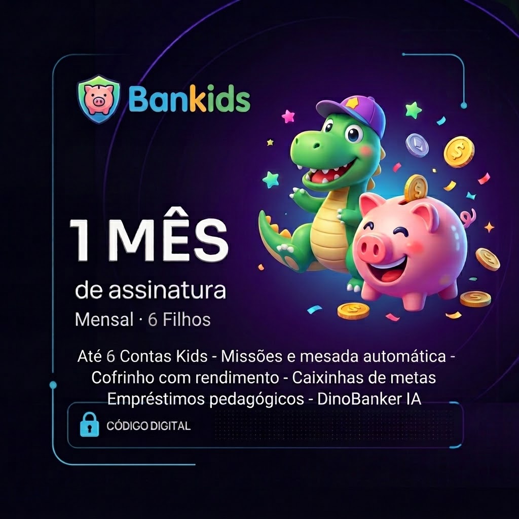 Bankids · Assinatura 1 Mês (Mensal) · Até 6 Filhos | Varelle