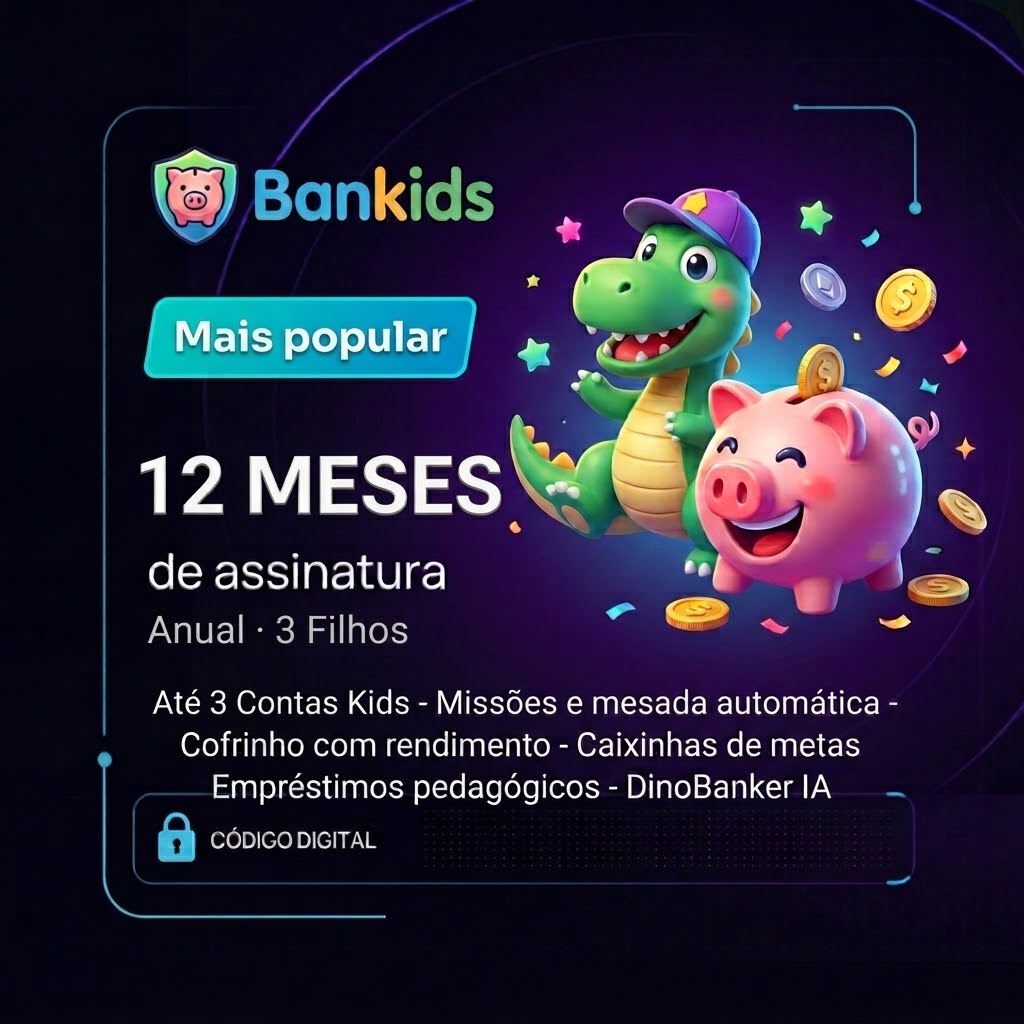 Bankids · Assinatura 12 Meses (Anual) · Até 3 Filhos | Varelle