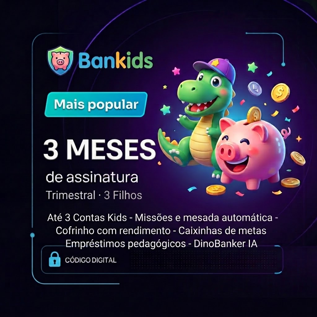 Bankids · Assinatura 3 Meses (Trimestral) · Até 3 Filhos | Varelle