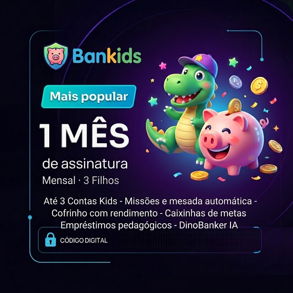 Bankids · Assinatura 1 Mês (Mensal) · Até 3 Filhos | Varelle