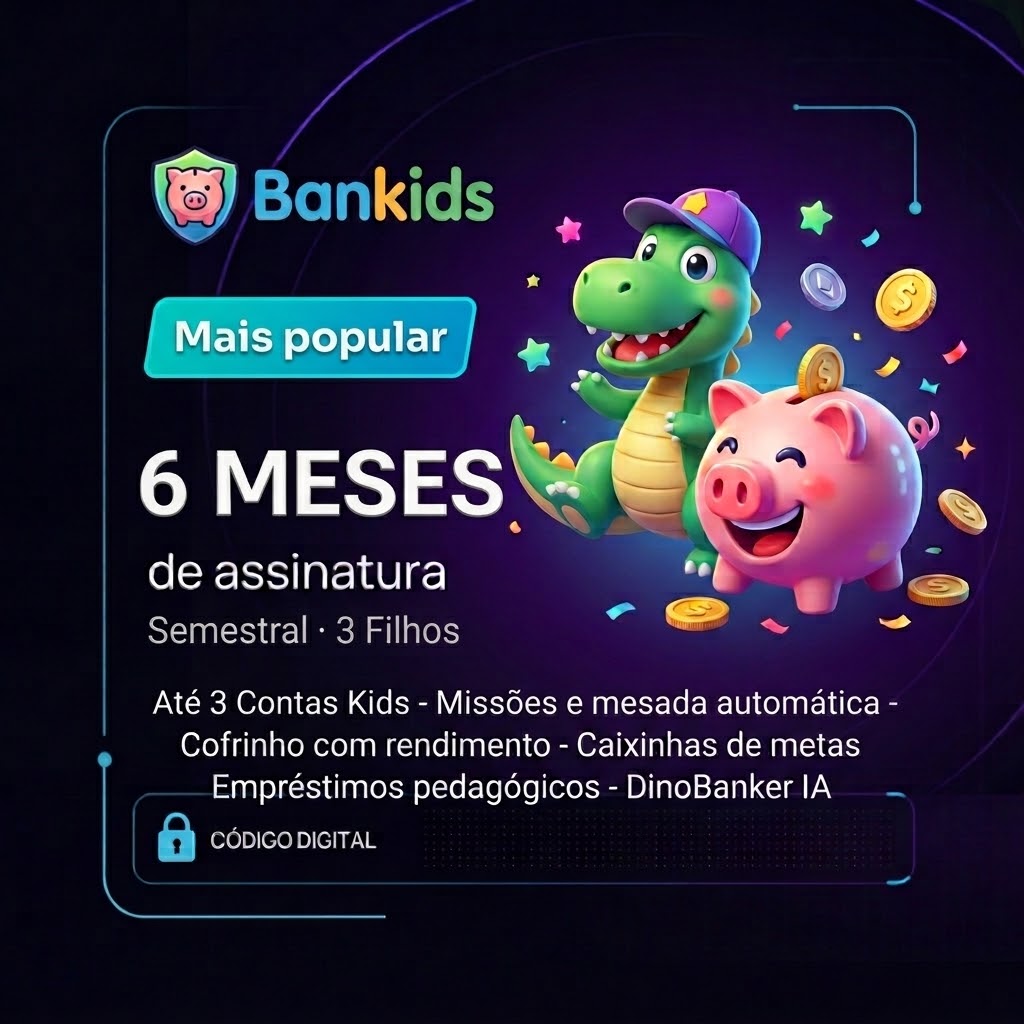 Bankids · Assinatura 6 Meses (Semestral) · Até 3 Filhos | Varelle