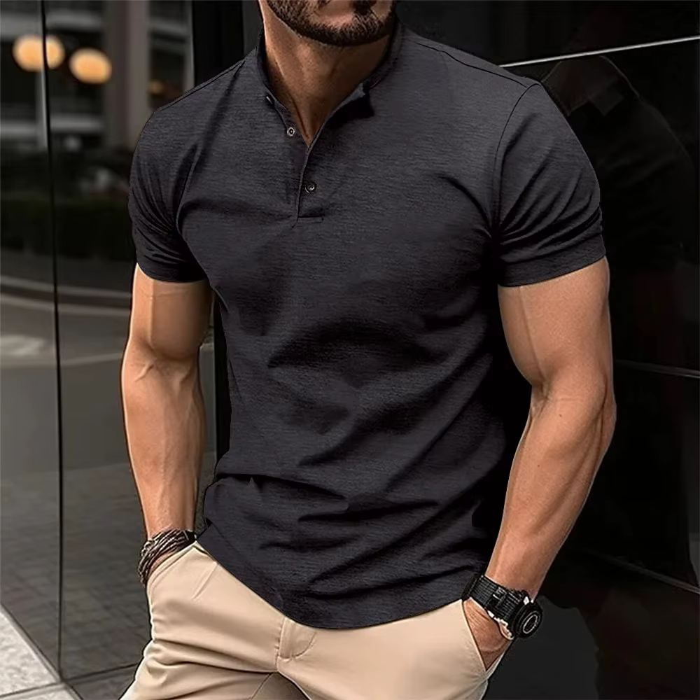 Camisa Vintage Masculina Henley | Varelle