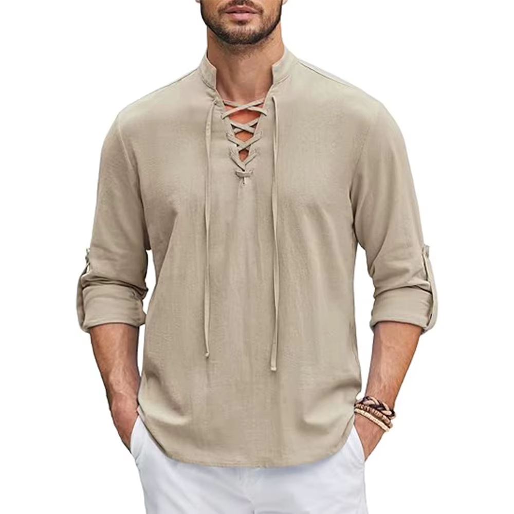 Camisa Masculina Viking em Algodão e Linho | Varelle