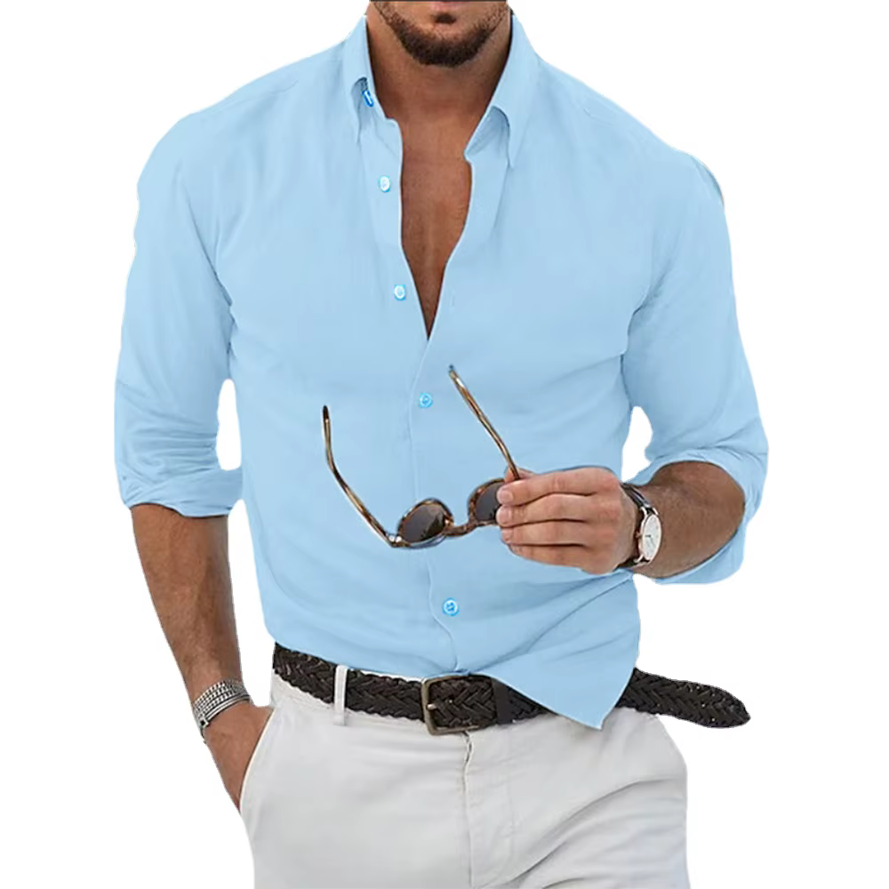 Camisa Masculina em Algodão e Linho | Varelle