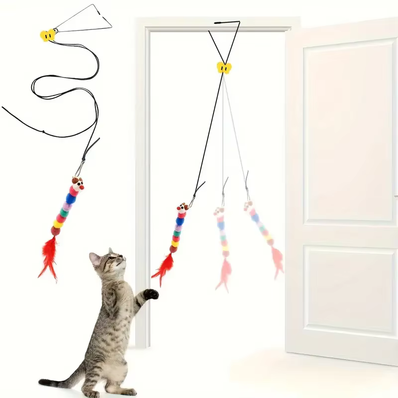 Brinquedo Interativo para Gatos · Minhocas de Pelúcia para Pendurar | Varelle