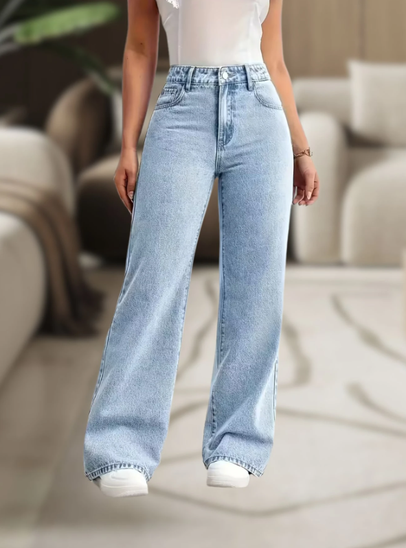 Calça Jeans Cintura Alta Wide Leg | Varelle