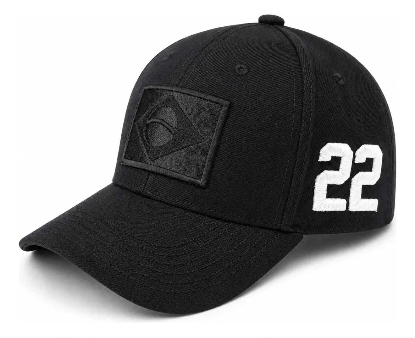 Boné Preto 22 Bordado Premium · Aba Curva e Ajustável | Varelle